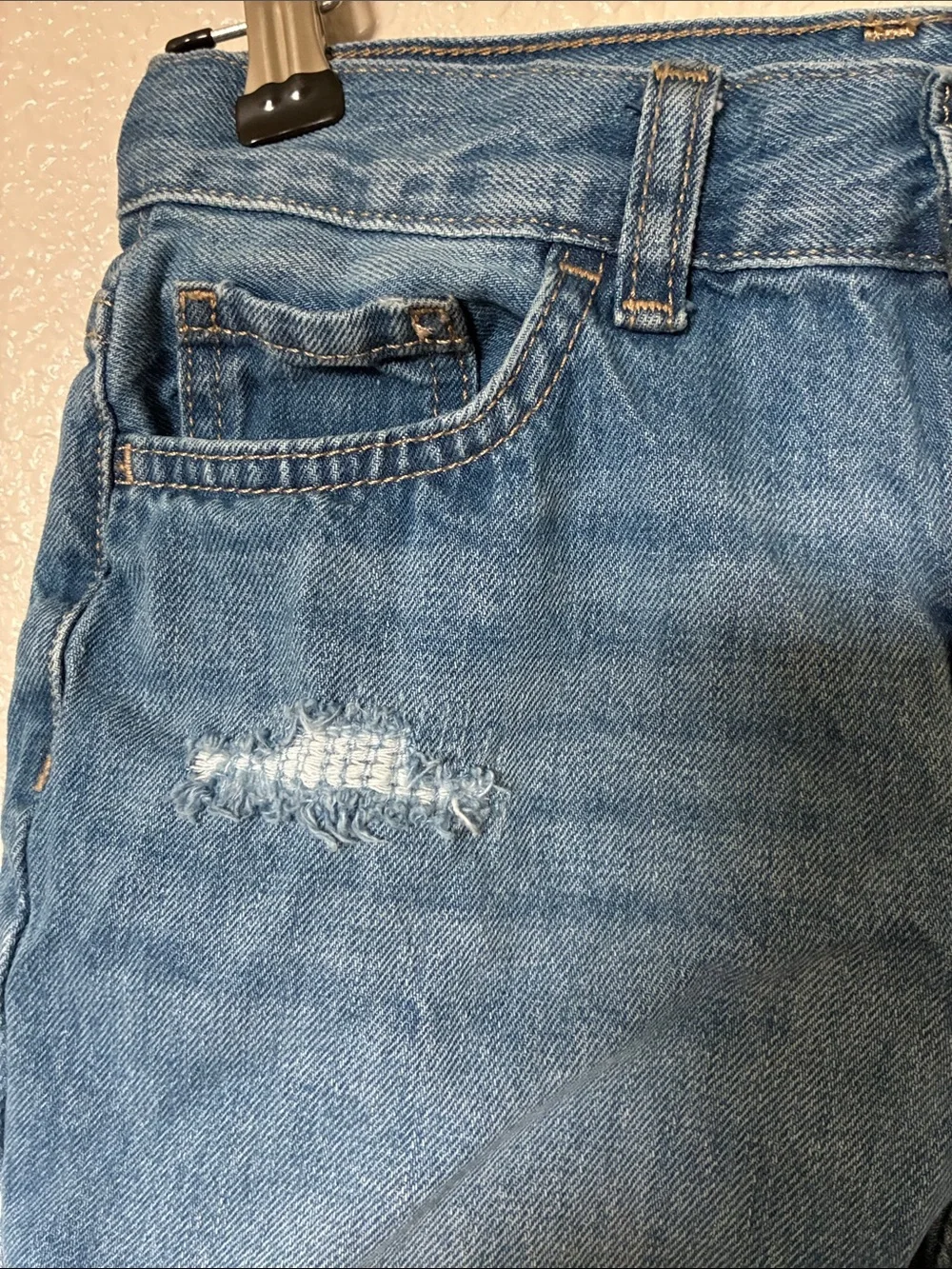 The Children's Place Light Blue Denim Shorts with Rolled Hem